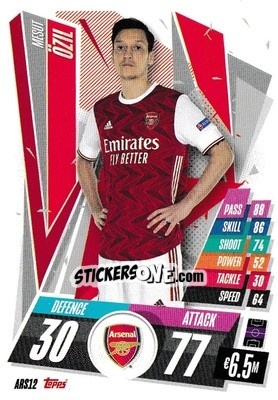 Sticker Mesut Özil - UEFA Champions League 2020-2021. Match Attax n. ARS12 - Panini