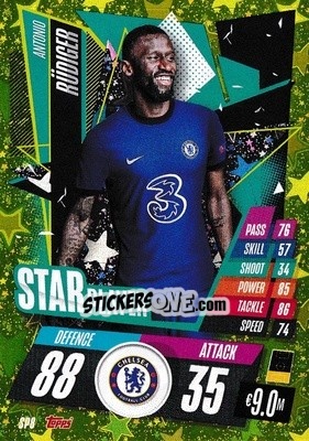Sticker Antonio Rüdiger - UEFA Champions League 2020-2021. Match Attax n. SP8 - Panini