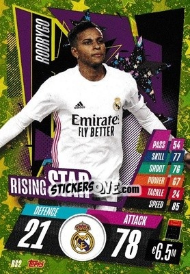 Sticker Rodrygo - UEFA Champions League 2020-2021. Match Attax n. RS2 - Panini
