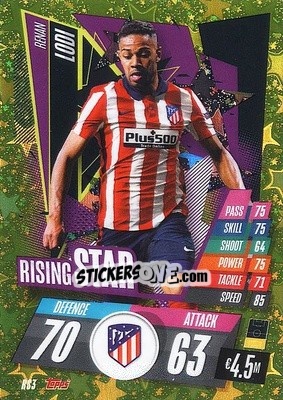 Sticker Renan Lodi - UEFA Champions League 2020-2021. Match Attax n. RS3-br - Panini