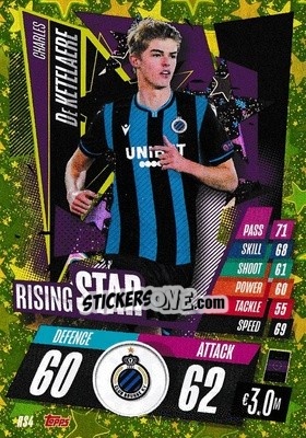 Sticker Charles De Ketelaere - UEFA Champions League 2020-2021. Match Attax n. RS4 - Panini