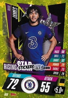 Sticker Reece James - UEFA Champions League 2020-2021. Match Attax n. RS8 - Panini