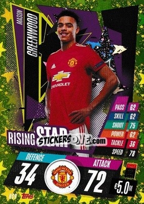 Sticker Mason Greenwood - UEFA Champions League 2020-2021. Match Attax n. RS9 - Panini