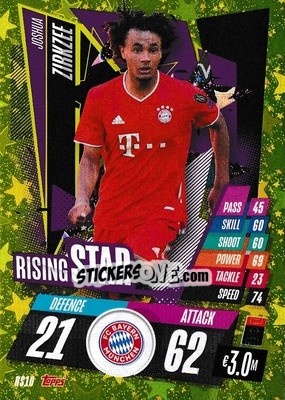 Sticker Joshua Zirkzee - UEFA Champions League 2020-2021. Match Attax n. RS10 - Panini