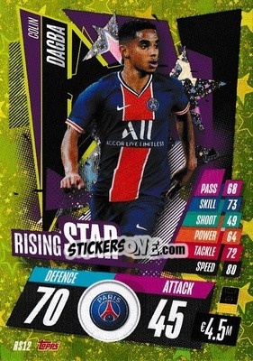 Sticker Colin Dagba - UEFA Champions League 2020-2021. Match Attax n. RS12 - Panini