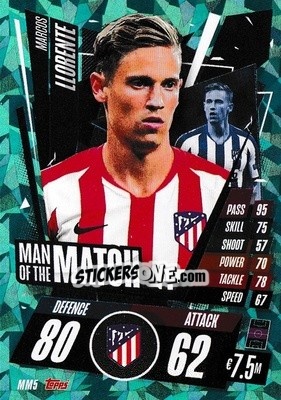 Sticker Marcos Llorente - UEFA Champions League 2020-2021. Match Attax n. MM5 - Panini