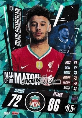 Sticker Alex Oxlade-Chamberlain - UEFA Champions League 2020-2021. Match Attax n. MM6 - Panini