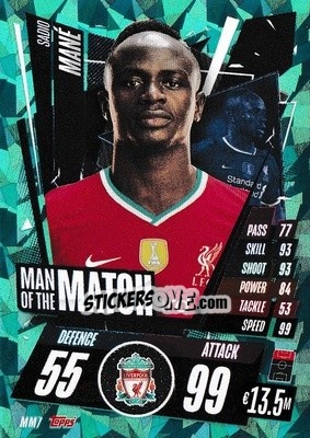 Sticker Sadio Mané - UEFA Champions League 2020-2021. Match Attax - Panini