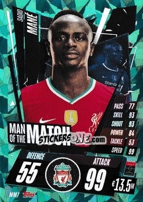 Sticker Sadio Mané - UEFA Champions League 2020-2021. Match Attax n. MM7 - Panini