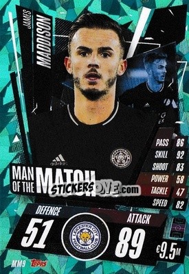 Sticker James Maddison - UEFA Champions League 2020-2021. Match Attax n. MM9 - Panini