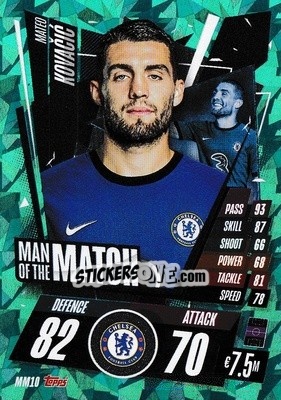 Sticker Mateo Kovacic - UEFA Champions League 2020-2021. Match Attax n. MM10 - Panini