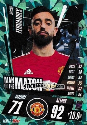 Sticker Bruno Fernandes - UEFA Champions League 2020-2021. Match Attax n. MM13 - Panini