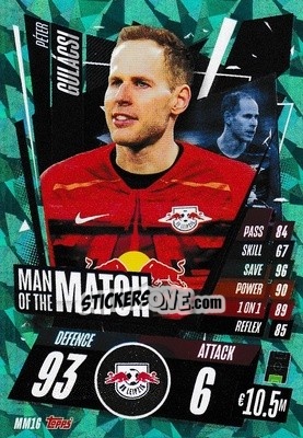 Sticker Péter Gulácsi - UEFA Champions League 2020-2021. Match Attax n. MM16 - Panini