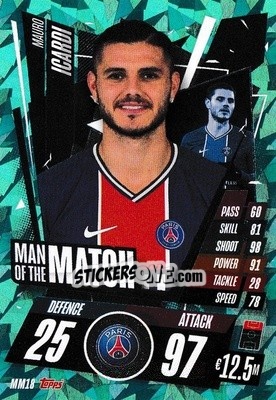 Sticker Mauro Icardi - UEFA Champions League 2020-2021. Match Attax n. MM18 - Panini