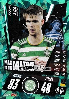 Sticker Kristoffer Ajer - UEFA Champions League 2020-2021. Match Attax n. MM22 - Panini