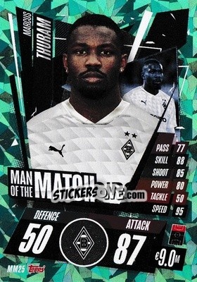 Sticker Marcus Thuram - UEFA Champions League 2020-2021. Match Attax n. MM25 - Panini