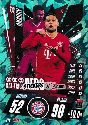 Sticker Serge Gnabry - UEFA Champions League 2020-2021. Match Attax n. HT2 - Panini