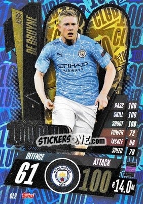 Sticker Kevin De Bruyne - UEFA Champions League 2020-2021. Match Attax n. CL2 - Panini