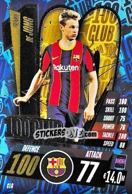 Sticker Frenkie de Jong - UEFA Champions League 2020-2021. Match Attax n. CL6 - Panini