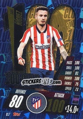 Sticker Saul Ñiguez - UEFA Champions League 2020-2021. Match Attax n. CL7-br - Panini