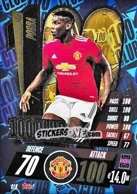 Sticker Paul Pogba - UEFA Champions League 2020-2021. Match Attax n. CL8 - Panini