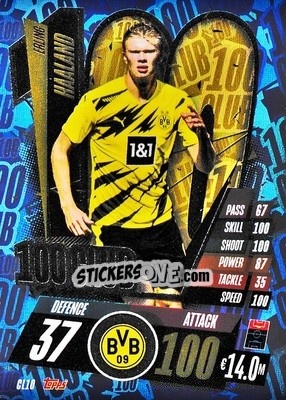 Sticker Erling Haaland - UEFA Champions League 2020-2021. Match Attax n. CL10 - Panini