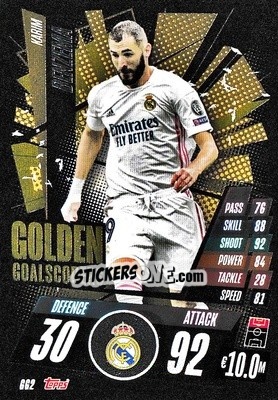 Sticker Karim Benzema - UEFA Champions League 2020-2021. Match Attax n. GG2 - Panini