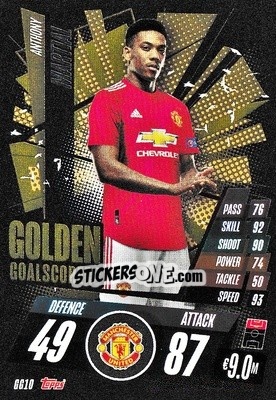 Sticker Anthony Martial - UEFA Champions League 2020-2021. Match Attax n. GG10 - Panini