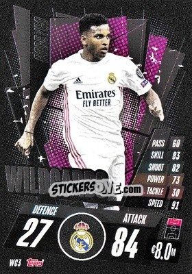 Sticker Rodrygo - UEFA Champions League 2020-2021. Match Attax n. WC3 - Panini
