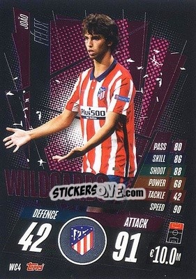 Sticker Joao Felix - UEFA Champions League 2020-2021. Match Attax n. WC4-br - Panini