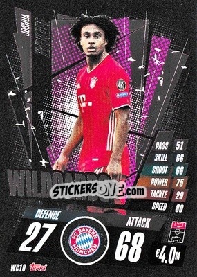Sticker Joshua Zirkzee - UEFA Champions League 2020-2021. Match Attax n. WC10 - Panini