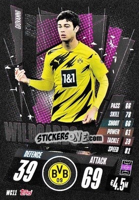 Sticker Giovanni Reyna - UEFA Champions League 2020-2021. Match Attax n. WC11 - Panini