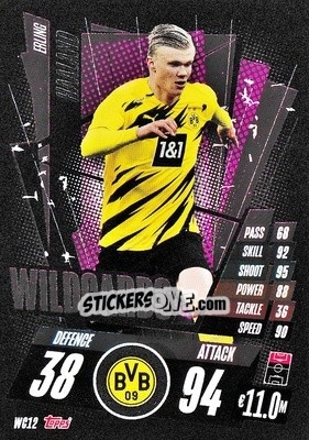 Sticker Erling Haaland - UEFA Champions League 2020-2021. Match Attax n. WC12 - Panini