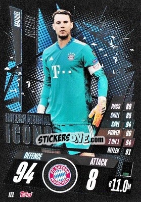 Sticker Manuel Neuer - UEFA Champions League 2020-2021. Match Attax n. II1 - Panini