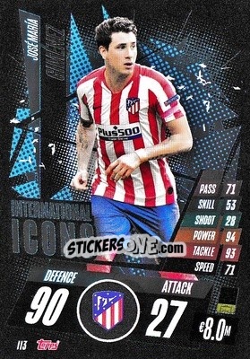 Sticker José María Giménez - UEFA Champions League 2020-2021. Match Attax n. II3 - Panini