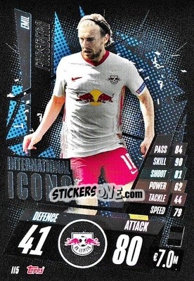 Sticker Emil Forsberg - UEFA Champions League 2020-2021. Match Attax n. II5 - Panini