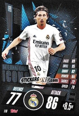 Sticker Luka Modric - UEFA Champions League 2020-2021. Match Attax n. II8 - Panini