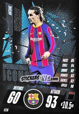 Sticker Antoine Griezmann - UEFA Champions League 2020-2021. Match Attax n. II10 - Panini