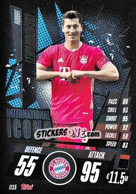 Sticker Robert Lewandowski - UEFA Champions League 2020-2021. Match Attax n. II15 - Panini
