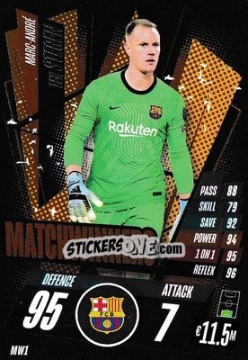 Cromo Marc-André ter Stegen - UEFA Champions League 2020-2021. Match Attax n. MW1 - Panini