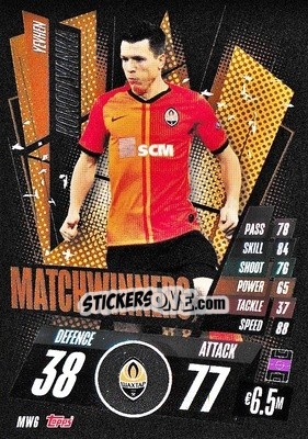 Sticker Yevhen Konoplyanka - UEFA Champions League 2020-2021. Match Attax n. MW6 - Panini