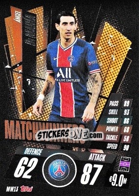 Sticker Ángel Di María - UEFA Champions League 2020-2021. Match Attax - Panini