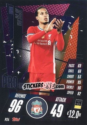 Sticker Virgil van Dijk - UEFA Champions League 2020-2021. Match Attax n. PS4 - Panini