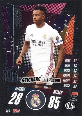 Sticker Rodrygo - UEFA Champions League 2020-2021. Match Attax n. PS9 - Panini