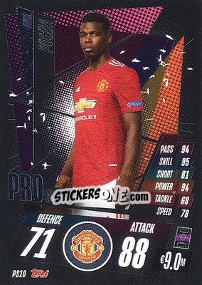 Sticker Paul Pogba - UEFA Champions League 2020-2021. Match Attax n. PS10 - Panini