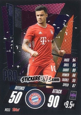 Sticker Philippe Coutinho - UEFA Champions League 2020-2021. Match Attax n. PS11 - Panini