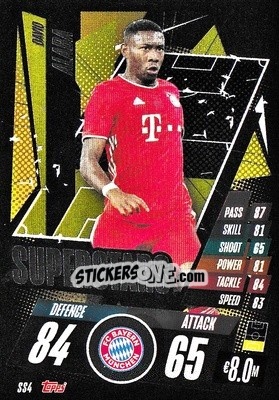 Sticker David Alaba - UEFA Champions League 2020-2021. Match Attax n. SS4 - Panini