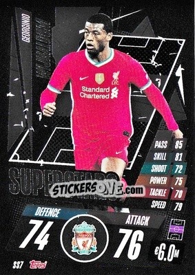 Sticker Georginio Wijnaldum - UEFA Champions League 2020-2021. Match Attax n. SS7 - Panini