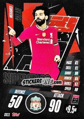 Sticker Mohamed Salah - UEFA Champions League 2020-2021. Match Attax n. SS11 - Panini