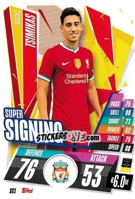 Sticker Kostas Tsimikas - UEFA Champions League 2020-2021. Match Attax - Panini